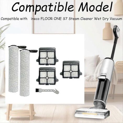 NALOOKAMIC Brosse, rouleau et filtre de rechange pour aspirateur eau et poussière sans fil Tineco Floor ONE S7 Steam Smart