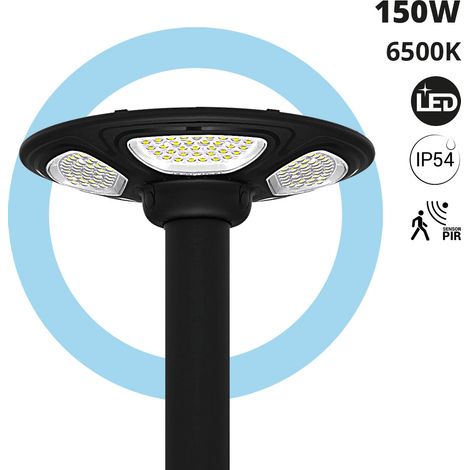 Farola Solar LED 150W Con Base Rellenable De Agua O Arena