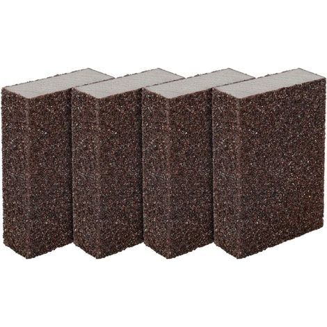 Ulisem Set de 4 éponges/blocs de ponçage pour surfaces humides et sèches, ponçage grossier (grain 80 à 100). (1/4)