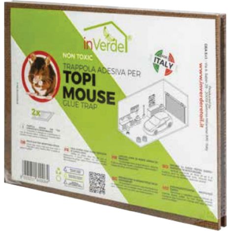 TRAPPOLA ADESIVA PER RODITORI 'MAX' 2 tavolette cm 28 x 19