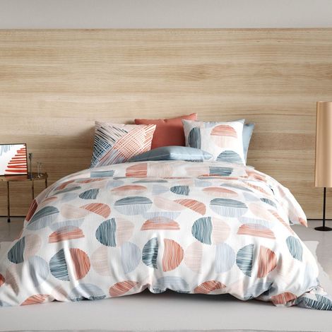 Housse de couette 240x220 Halley + 2 taies coton 57 fils (1/3)
