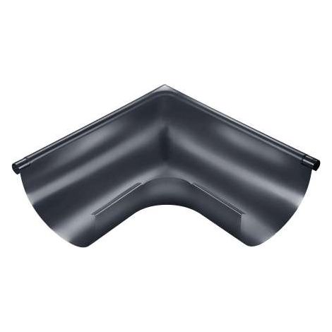 GRÖMO ALUSTAR Rinnenwinkel Anthrazit halbrund Außeneck 90° 333, SX (glatt), 82121 (1/2)