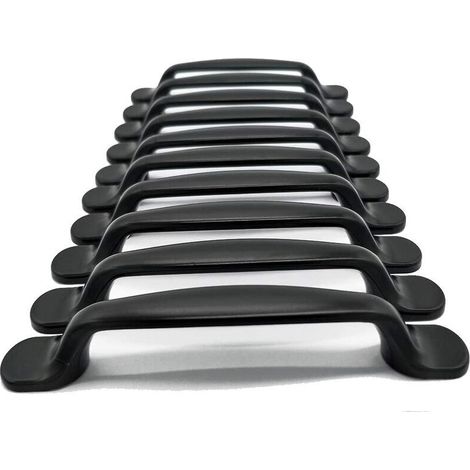20x Küchenschranktürgriff, Schubladengriff, Schlafzimmermöbelgriff, 96 mm Griffabstand, Aluminium mit Schrauben