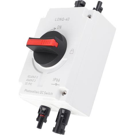 1200 V 32 A 4-poliger Photovoltaik-Gleichstromschalter, IP66 wasserdichter Solar-Leistungsschalter, isoliertes Gehäuse, Sicherungsschutz, für Wohnmobile und Solaranlagen (1/5)