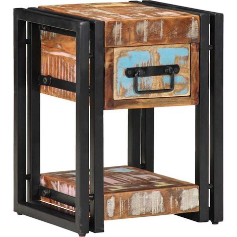 Cabinet de chevet，Table de chevet，Table de nuit avec tiroir Multicolore 30 x 30 x 40 cm CFW885079 (1/5)