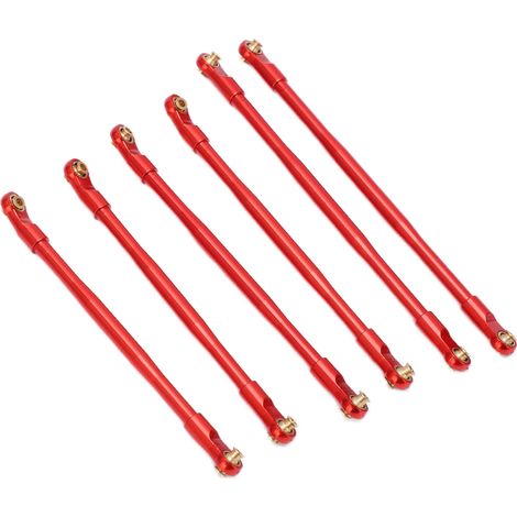 Satz mit 6 verschleißfesten Metall-Aufhängungsstreben für Axial RBX10 1/10 RC Crawler (rot) (1/5)