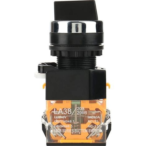 Interrupteur rotatif à réinitialisation automatique à 2 positions de 22 mm LA38-11X22 pour le contrôle du démarreur électromagnétique (1/5)