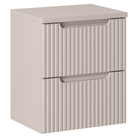 Ensemble Meuble Vasque 2 tiroirs et Plateau L 50 x P 40 x H 59,5 cm - Astral - Beige crème - Livraison gratuite
