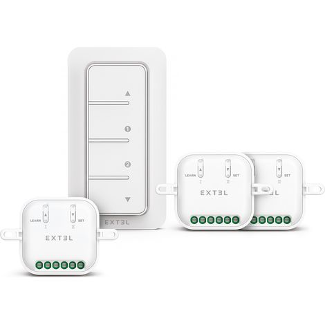 Kit de 3 modules volets roulants 433 MHz et sa télécommande - Gamme CASA - 701102 (1/5)