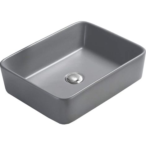 Mexen Catia lavabo da appoggio 48 x 37 cm, grigio chiaro opaco - 21314861 (1/2)