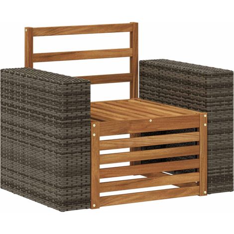 Maison Exclusive - Outdoor Mittelsofa Natur (1/5)