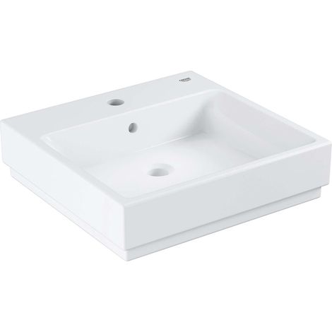 Grohe Cube Ceramic - Lavabo con troppopieno, 50x49 cm, PureGuard, bianco alpino 3947800H (1/4)