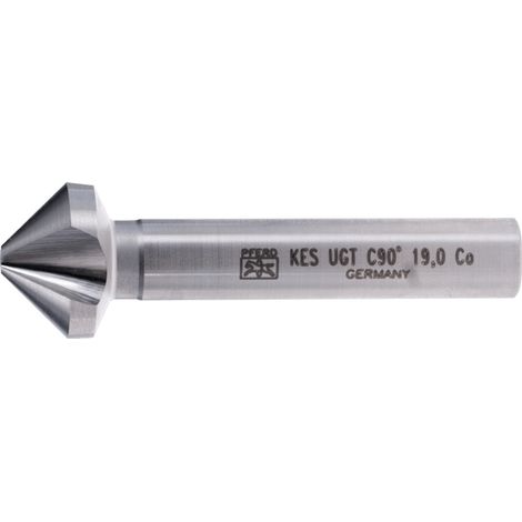 PFERD HSSE Co5 Kegel-und Entgratsenker 90° Ø 19 mm Schaft-Ø 10 mm DIN 335 C mit Ungleichteilung (1/4)