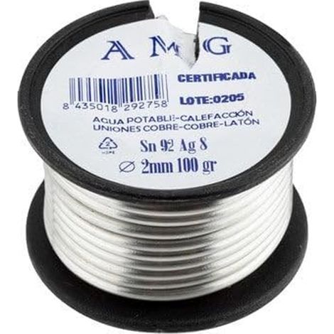 Bobina stagno-argento 8% 100 gr senza piombo