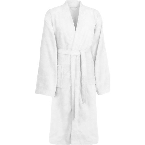 vidaXL Peignoir KINN Blanc M Coton (1/5)