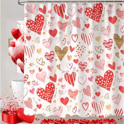 Rideau de douche bleu à motifs de flocons de neige pour Noël, ensemble de rideau de douche en tissu à motifs de cerfs, compatible avec la décoration de salle de bain et muni de crochets. (1/4)
