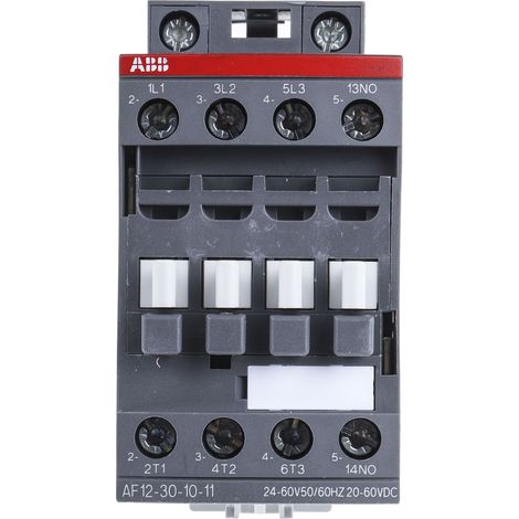 Contacteur ABB série AF12, 3 pôles , 3NO, 28 A, 24 V (c.a./c.c.), 5,5 kW ( Prix pour 1 ) (1/5)