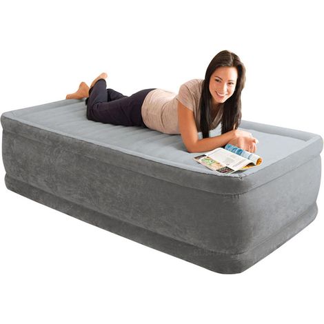 Intex Luftbett mit Pumpe Gästebett Luftmatratze 191x99x46 cm selbstaufblasend