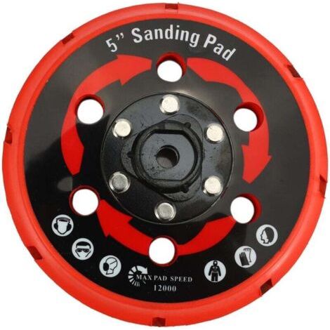 Placa de soporte de 125 mm (5 pulgadas) para máquina de pulido de doble acción (1/4)