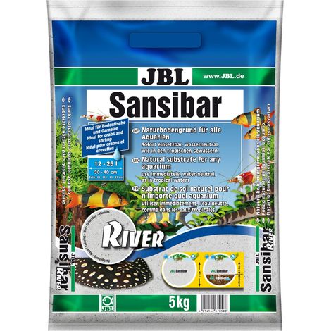 JBL Sansibar RIVER Heller Bodengrund für Aquarien Inhalt 5 kg Zubehör (1/3)
