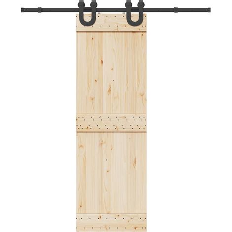 Schiebetürbeschlag-Set 183 cm Stahl Schwarz