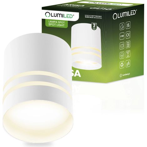 Foco halógeno de superficie ARISA GU10 redondo blanco 80 mm (1/5)