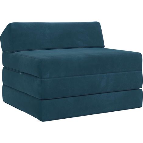 Sofá Cama Plegable Azul 200 x 70 x 10 cm Terciopelo (1/5)
