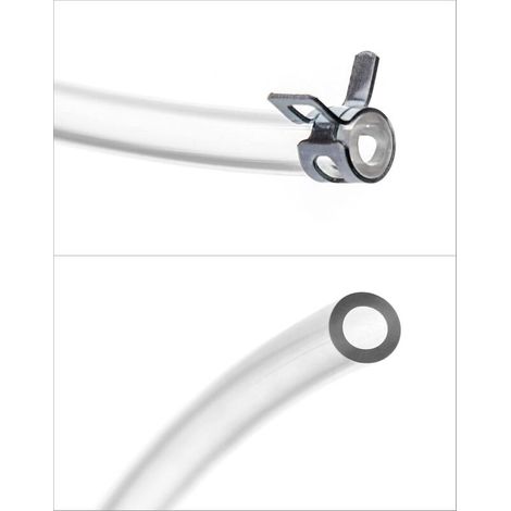 Kit Purge Frein Moto Seringue Aluminium et PVC Tuyau de Purge de Frein Moto Bleeder Pompe à Huile Clapet Anti-retour Kit de Purge de Frein et d'Embrayage 45cm pour Moto Voiture (Transparent) (1/4)