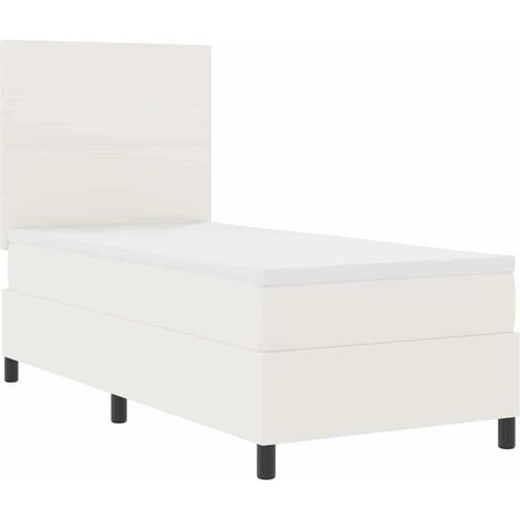Maison Exclusive - Boxspringbett Creme und Weiß 100 x 200 cm Cord