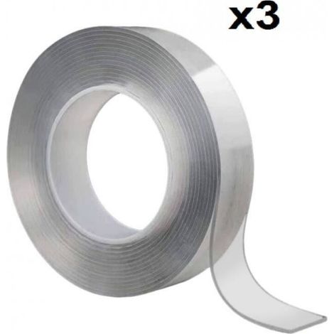 Rubans double-face - - ACCROCH EASY - Lot de 3 x 3m - Ultra résistants - PVC