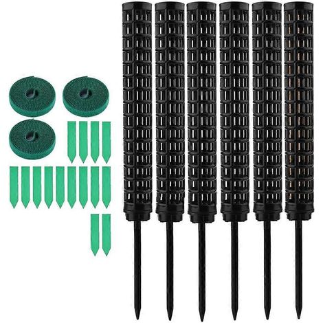 Tuteur pour Monsterabâtonnet en mousselot de 6 tuteurs pour plantes d'intérieurcouleur noix de cocotuteur pour plantespoteau en mousse noir (1/5)