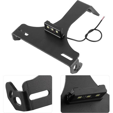 Support Plaque Immatriculation CNC avec Feu LED Blanche pour Ducati 848 1098 1198 1098R 1098S 2008-2011, Kit Suppression Garde-Boue Arrière (1/5)