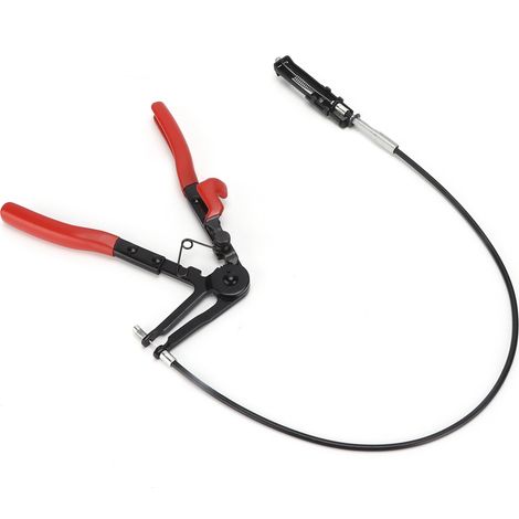 Pince à collier de serrage flexible pour tuyau, acier inoxydable antirouille, outil de réparation automobile, rouge et noir (1/5)