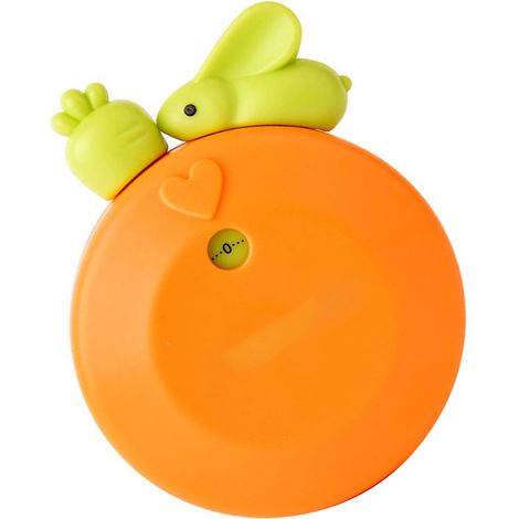 Minuterie de cuisine mécanique orange avec aimant - Timer compteur adorable pour cuisine, laboratoire et salle de lecture (1/5)