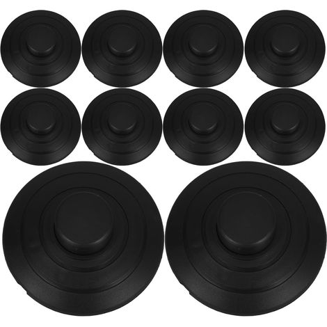 Couvercle de Grille-pain en Silicone Noir 3 Pièces, Compact et Facile à Nettoyer, Protection Anti-poussière pour Machine à Pain à Domicile (1/5)