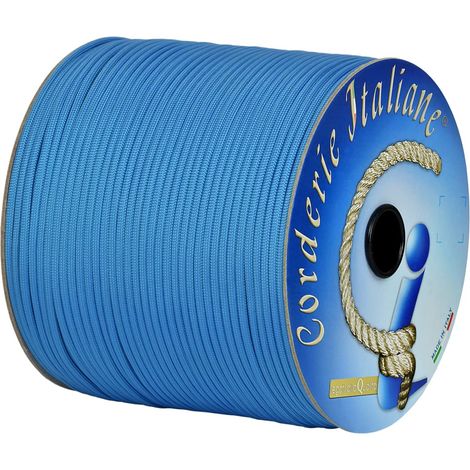 Paracord 550 Type III Basic, Azzurro 4 mm - 10 mt, anima 7 fili, 100% Made in Italy 006078562 Corderie Italiane (1/5)