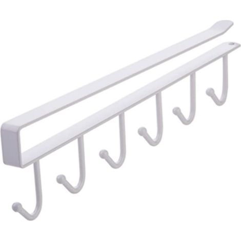 1 porte-gobelet sous étagère, insert de placard, fixation sous meuble, fer peint, noir ou blanc (1/5)