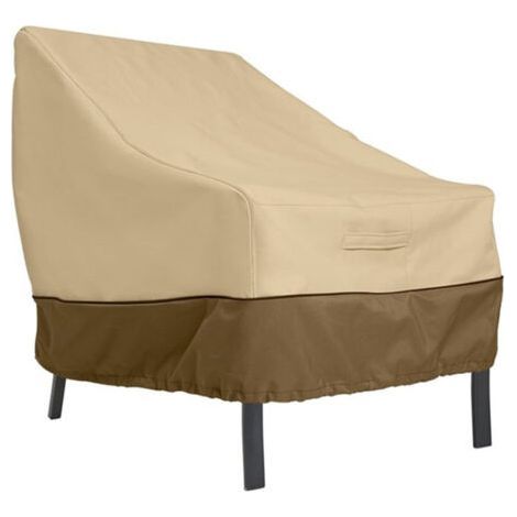 Outdoor garden chair cover with deep seat, 210D waterproof UV and windproof patio chair cover with adjustable drawstring, 80x85x91 cm (210D (Mika color block)) (1/3)