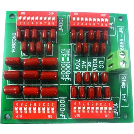 Dnc2B04 1Nf bis 9999Nf Step-1Nf Programmierbare Kondensatorplatine, ohne Gehäuse (1/5)
