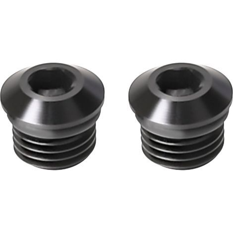 Adaptador de enchufe macho hexagonal 6AN, puerto ORB con junta tórica, aluminio negro, paquete de 2 (1/4)