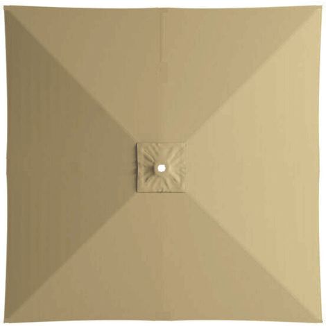 Parasol de jardin carré en polyester, auvent de remplacement pour parasol de marché de 2 m, auvent de remplacement pour parasol de table d'extérieur (kaki)