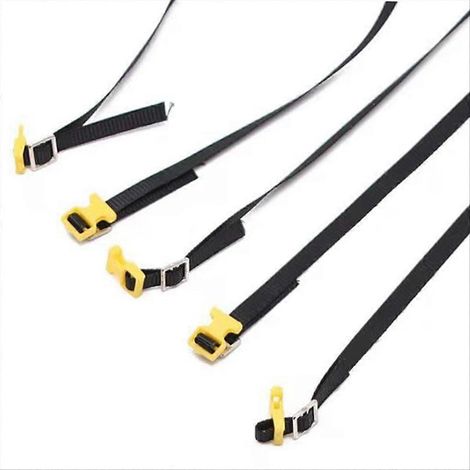 5 sangles de toit pour voitures radiocommandées, compatibles avec le crawler RC 1/10 SCX10, jaunes (1/5)