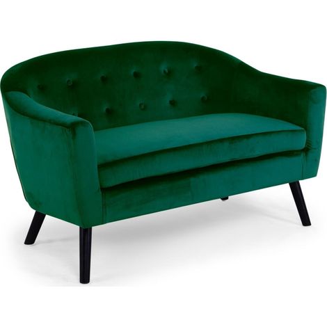Canapé Scandinave Velours "Lopy" 129cm Vert (1/5)