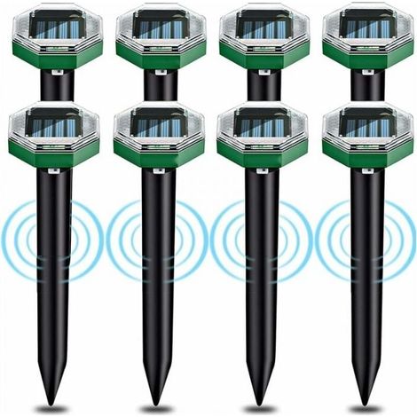 Stück Solar-Ultraschall-Maulwurfvertreiber, Solar-Ultraschall-Maulwurfvertreiber mit IP65-Wasserdichtigkeit, geeignet für Gärten, Terrassen und Rasenflächen zur Abwehr von Maulwürfen