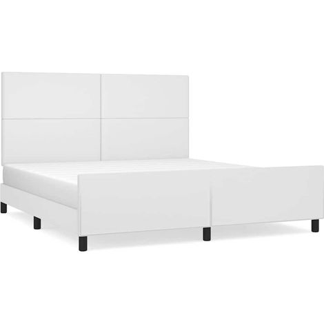 Maison Exclusive - Giroletto con Testiera Bianco 180x200 cm in Similpelle (1/5)
