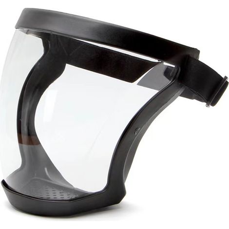 Ultraschützende Gesichtsmaske – Vollgesichtsmaske, klar und langlebig, transparentes Visier, wiederverwendbar, HD-Antibeschlag – Unisex für Erwachsene (schwarz) (1/5)