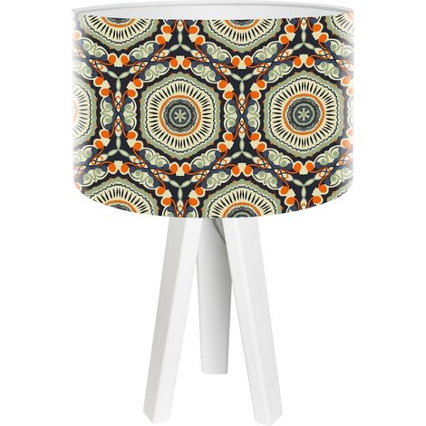 Lampe de chevet ethno foto-054 - Blanc, multicolore (1/3)