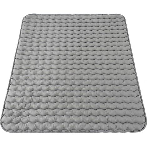 Anti-pressure Mattress Topper, Cushion Pad, Targeted Comfort, Long-Lasting, with Textured Tube Layer, Breathable and Cooling Cover, Silicone Base, 120 x 150 cm, Light Gray, Wavy (1/5)
