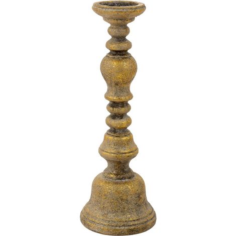 Candelabro de resina dorado 16.5x16.5x46.5