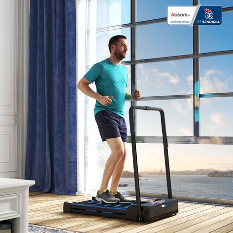 Tapis de course électrique de marche - 370 W pliable télécommande écran LCD vitesse 1-6 Km/h